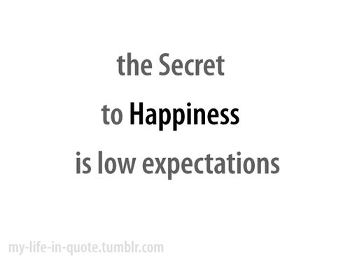 low expectation